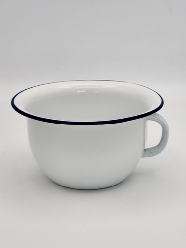 Nachttopf weiß mit blauem