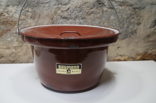 Alter baumann emaille topf mit - emaille,
