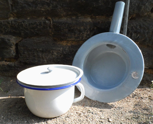 Emaille garten pflanzgefäß - emaille,