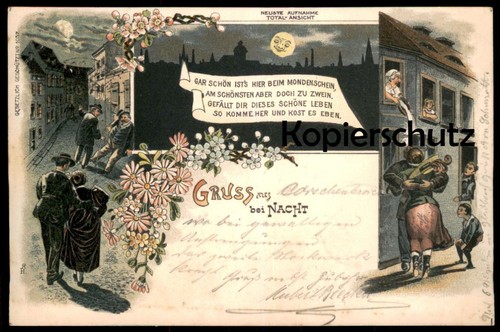 Alte litho postkarte - litho,