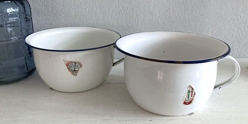 Emaille nachttopf vintage - nachttopf,